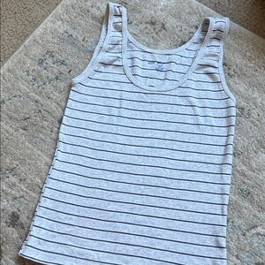 Brandy Melville Striped Gray Tank Top